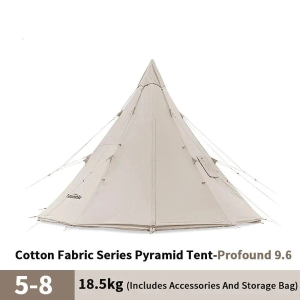 Unique Teepee Tent with Chimney Window for Up to 8 People - Waterproof and Spacious