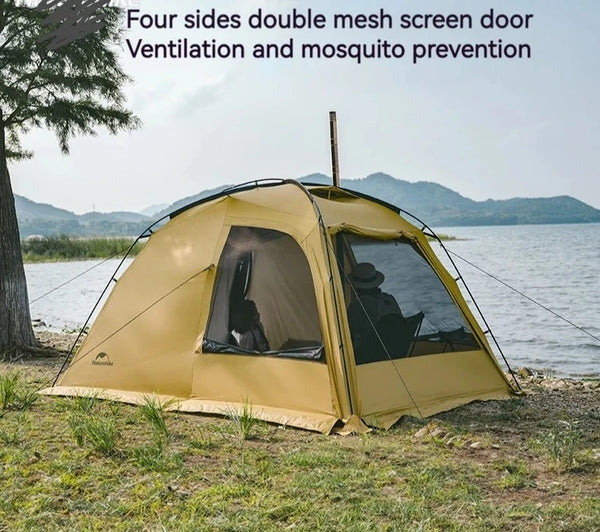 DUNE 7.6 Lightweight Modified Dome Tent - 4-Season, 2-4 Person Waterproof Tent for Outdoor Camping