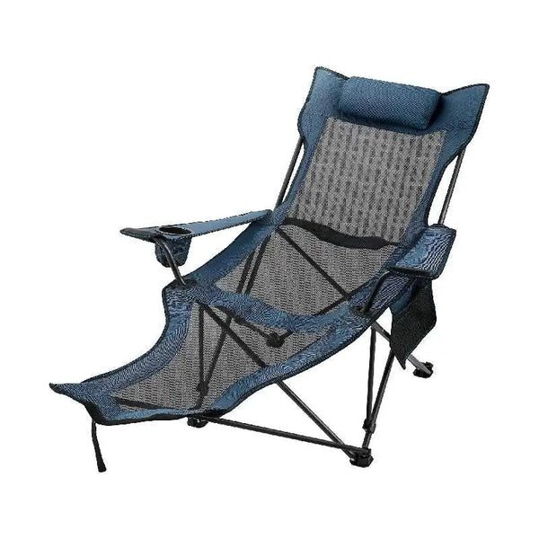 VEVOR Outdoor Folding Camp Chair Backrest with Footrest Portable Bed Nap Chair for Camping Fishing Foldable Beach Lounge Chair